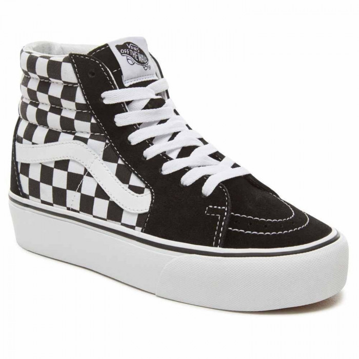 Vans sk8 hi platform checkerboard black white scarpe donna new 37 SnowStore