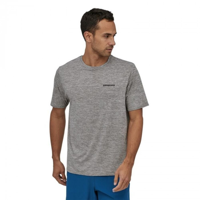 Patagonia capilene cool daily graphic shirt p-6 logo feather grey t-shirt  tecnica montagna estate inverno - SnowStore