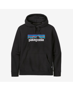 Patagonia p-6 logo uprisal hoody black felpa unisex