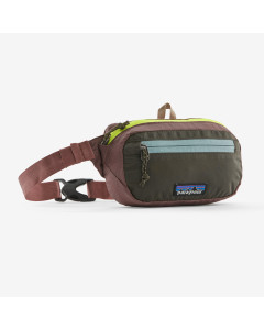 Patagonia ultralight black hole mini hip pack 1l Patchwork: Pine Needle Green marsupio