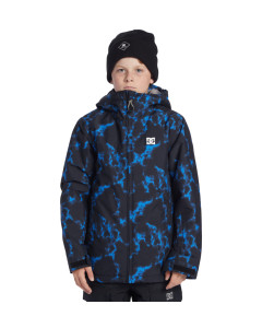 Dc shoes basis print youth jacket blue flame 10k 2025 giacca snowboard ragazzo