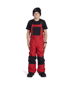 Dc shoes roadblock youth bib stacked barbados cherry 2025 pantalone ragazzo snowboard