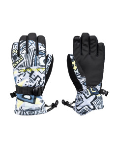 Quiksilver mission youth mitt heritage scribble black 2025 guanti ragazzo