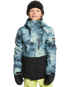 Quiksilver youth mission printed block jacket space stone 10k 2025 giacca ragazzo