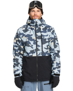 Quiksilver mission printed block jacket 10k puzzle camo ice 2025 giacca snowboard