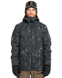 Quiksilver mission printed jacket 10k nature zoom dark shadow 2025 giacca snowboard