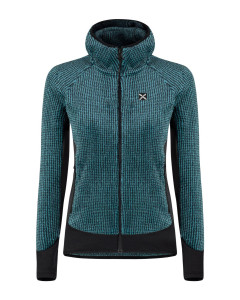 Montura remix fleece jacket woman care blue