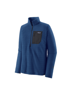 Patagonia m's R1 air zip neck endless blue pile tecnico