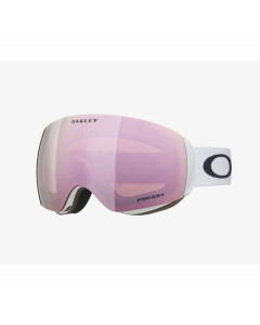 Oakley flight deck M matte white prizm rose gold iridium snow maschera