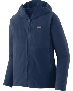 Patagonia m's R1 techface hoody tidepool blue felpa tecnica