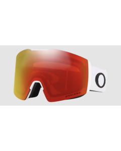 Oakley fall line L matte white prizm snow torch iridium maschera