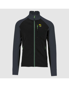 Karpos pizzocco evo full zip fleece black ombre blue jasmine green pile tecnico