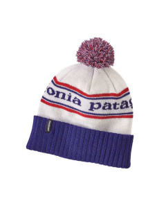 Patagonia powder town beanie park stripe viking blue