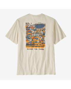 Patagonia m's commontrail pocket responsibili tee birch white