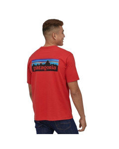 Patagonia p-6 logo responsibili tee fire