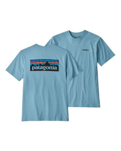 Patagonia p-6 logo responsibili tee break up blue