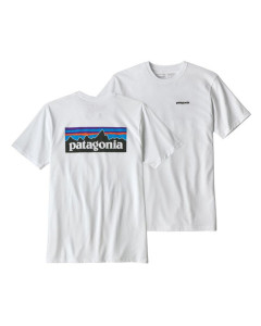 Patagonia p-6 logo responsibili tee white