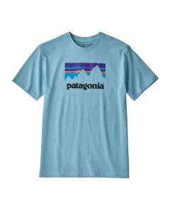 Patagonia shop sticker responsibili tee break up blue