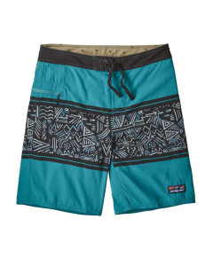 Patagonia wavefarer boardshorts 19'' busy body stripe mako blue 2019