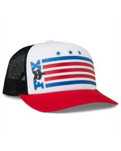 Fox racing unity snapback hat red white 2023 cappellino 