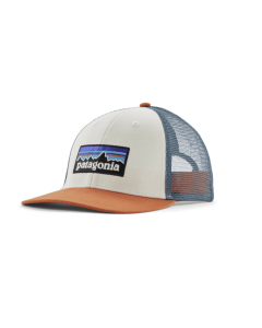 Patagonia p-6 logo lopro trucker hat white redtail rust