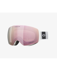 Oakley flight deck M white haze prizm rose gold iridium snow maschera