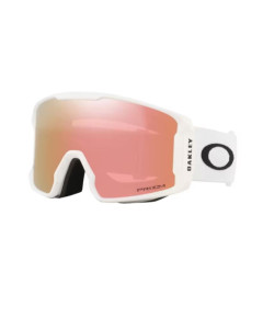 Oakley line miner L matte white prizm snow rose gold iridium maschera