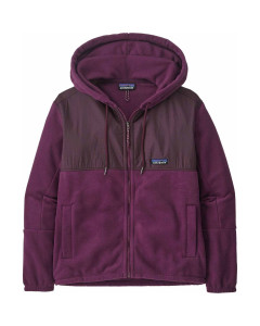 Patagonia w's microdini fleece hoody night plum pile donna