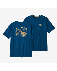 Patagonia m's protect pedal organic t-shirt lagom blue