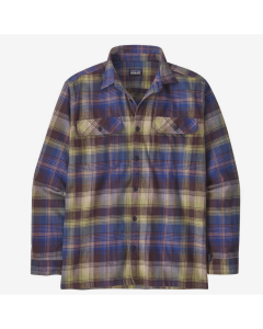 Patagonia l/s organic cotton midweight fjord flannel shirt sun rays obsidian plum