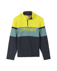 Spyder speed half zip fleece jacket ebony citron 2023