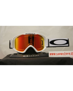 Oakley o2 xm matte white fire iridium maschera