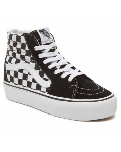 Vans sk8-hi platform checkerboard black white 